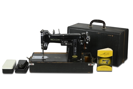 Necchi Sewing Machine with Carrying Case