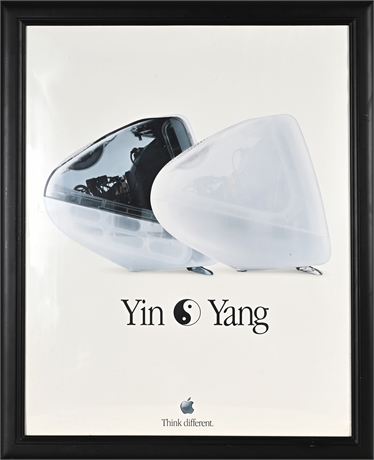 Apple Think Different “Yin Yang” Poster – iMac G3, 2000, Framed