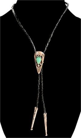 Turquoise and Sterling Silver Bolo Tie
