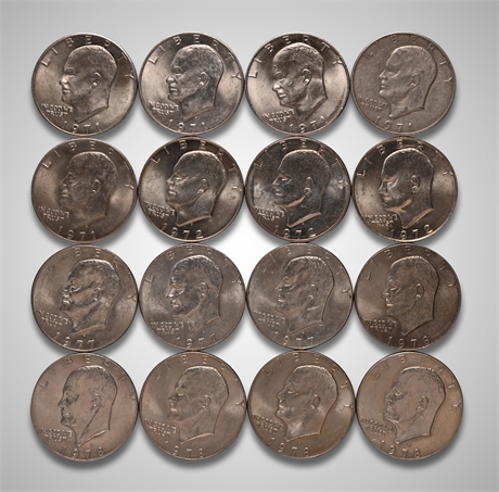 1971 - 1978 (16) Eisenhower Dollars