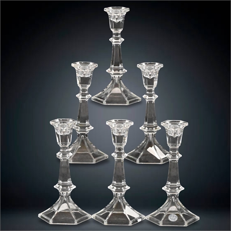 6-Lenox Crystal Candlesticks