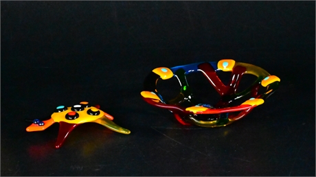 Fused Glass Bowl & Turtle Bowl