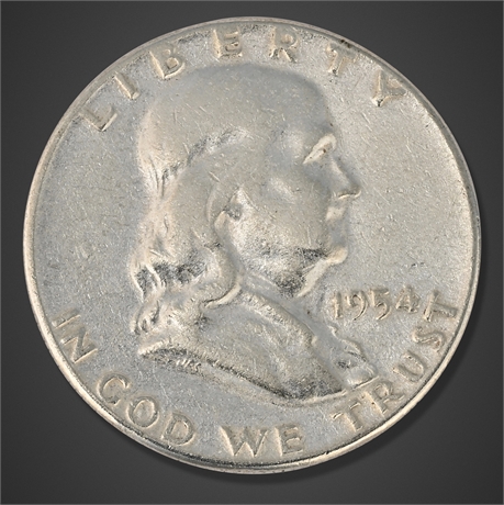 1954-D United States Half Dollar – Silver, Franklin Type