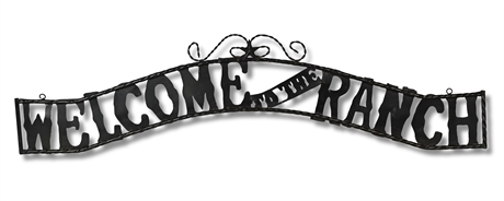 'Welcome to the Ranch' Iron Sign