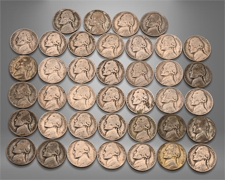 (39) 1939-1945 Jefferson Nickels