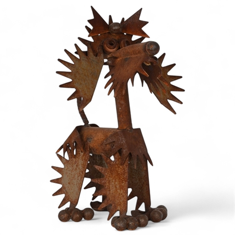 "Loyalty Made of Steel"  Found Object Dog Sculpture