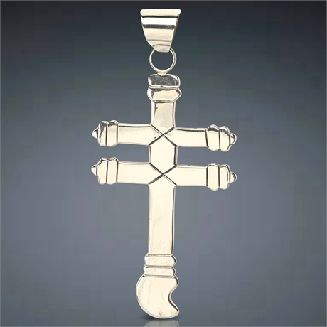 Harrison Yazzie Isleta Cross Pendant with Dragonfly Motif