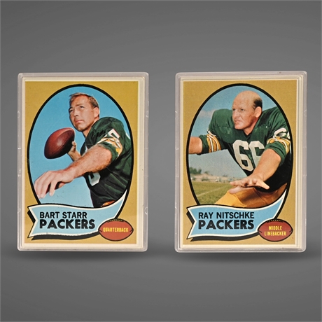 Green Bay Packers Bart Starr & Ray Nitsche Cards