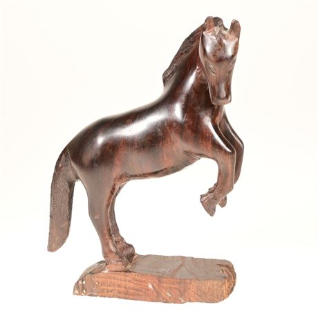 Vintage Ironwood Carved Horse
