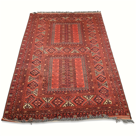 Afghan Turkmen-design 5’5” x 8’6” Rug