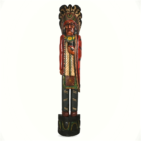 Cigar Store Indian Chief Statue – 6.5 Ft Tall