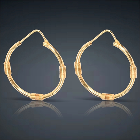 18K Hoop Earrings