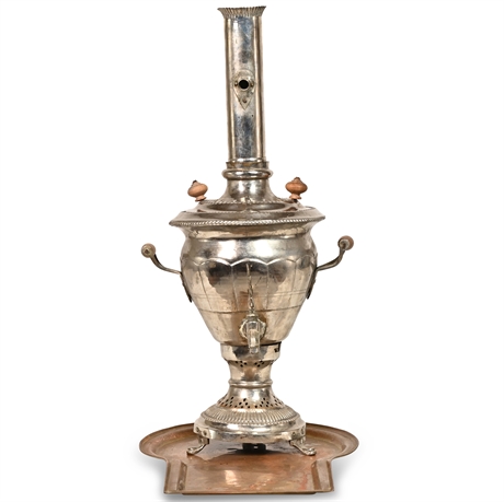 Antique Samovar & Tray