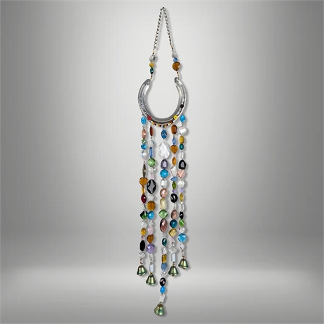 Kerckhaert Horseshoe Wind Chime Beaded Hanging Decor 28”