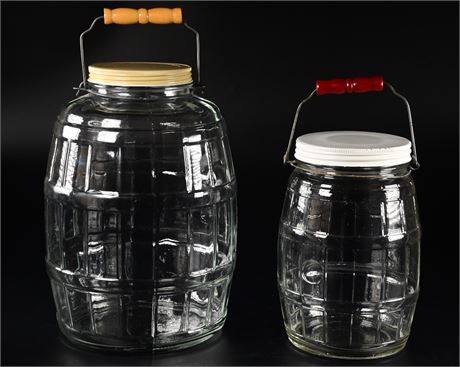 Vintage Glass Pickle Barrels