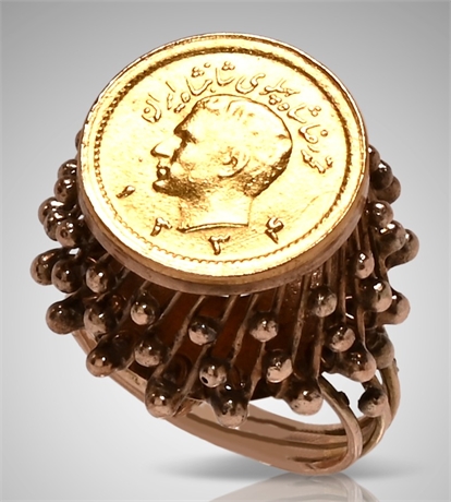 10K Persian Coin Ring