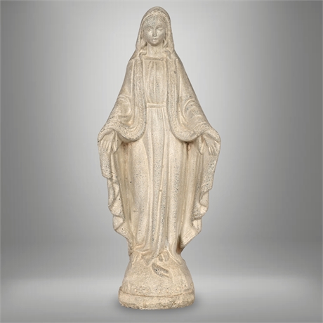 Cast Stone Virgin Mary Statue – 17" Our Lady of Grace