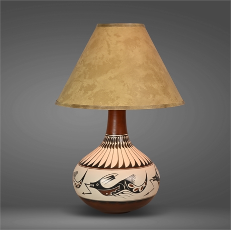 Mary Saxon Navajo Avanyu Theme Lamp