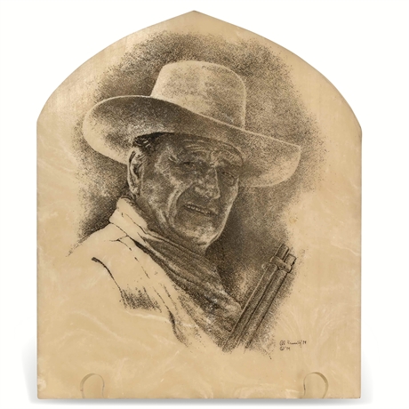 Al Kennedy 'John Wayne' Etching