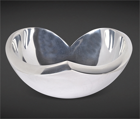 Nambe #543 “Love Bowl” by Sean O’Hara — Heart-Shaped Aluminum Alloy, 2005