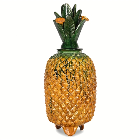 Large Pineapple-Form Ceramic Jar, Michoacán  Hand-Glazed