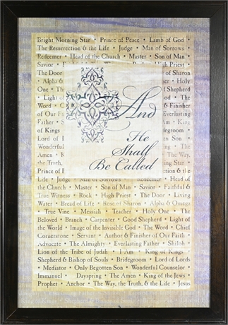 And He Shall Be Called Framed Print