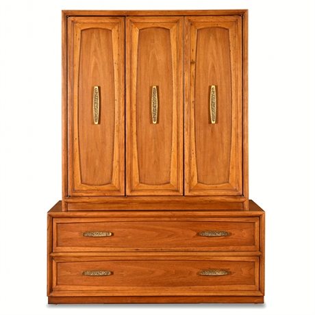 1962 Heritage by Drexel — Mid-Century Walnut Two-Piece Gentleman’s Chest