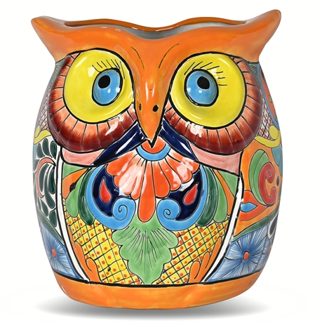 15" Talavera Owl Planter