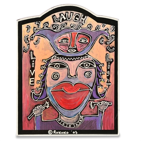 Rokoko 'Live Laugh Light' Art Plaque