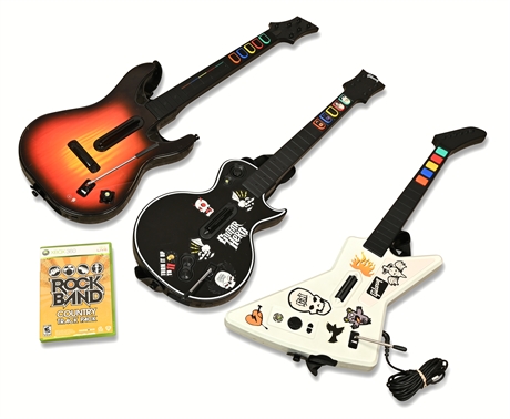 XBOX 360 Guitar - Hero Guitar Controllers & Game
