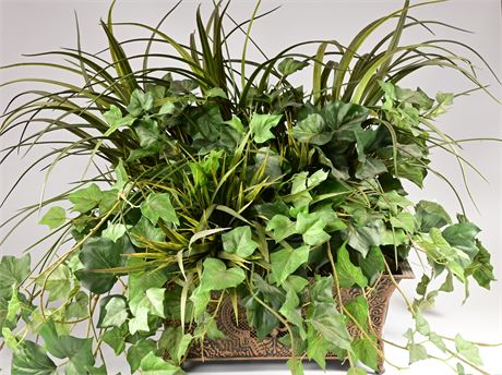 Faux Plant with Basket