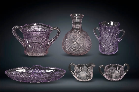 Antique Purple Turned Glass