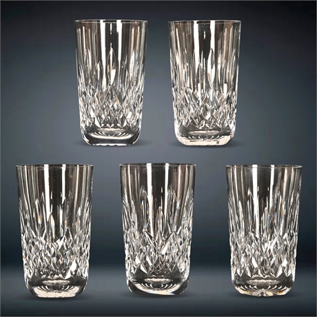 Set 5 Waterford "Lismore" 12oz Tumblers