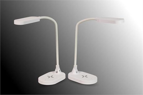 Pair of Onn LED Wireless Charging Lamp