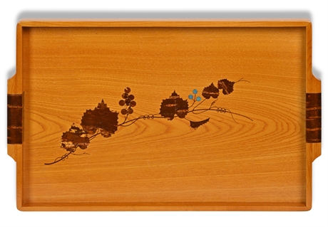 Inlaid Wood Serving Tray