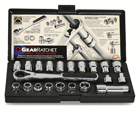 GearWrench 21-Piece GearRatchet Combination SAE and Metric Socket Set