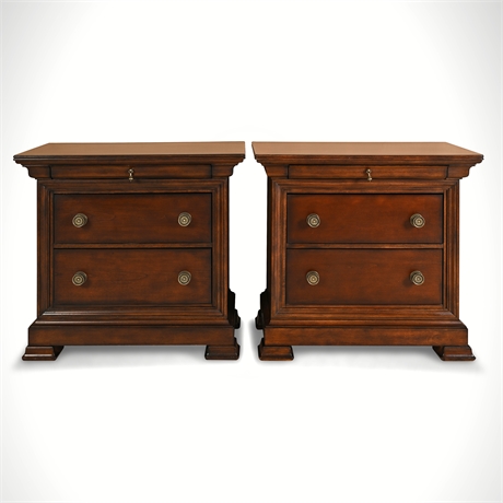 Pair Colonial Revival Nightstands by Bassett