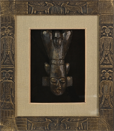 African Mask in Shadow Box
