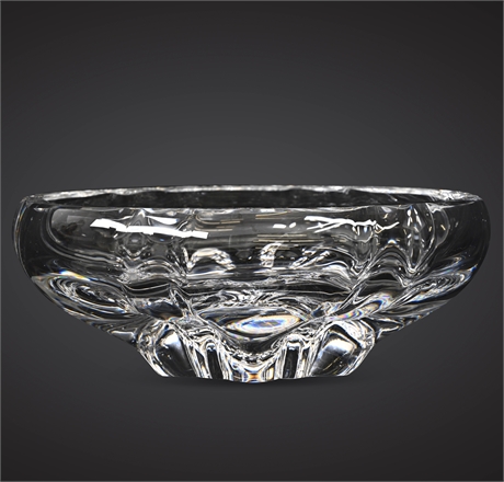 Val St. Lambert Signed Crystal Center Bowl – 10" Diameter