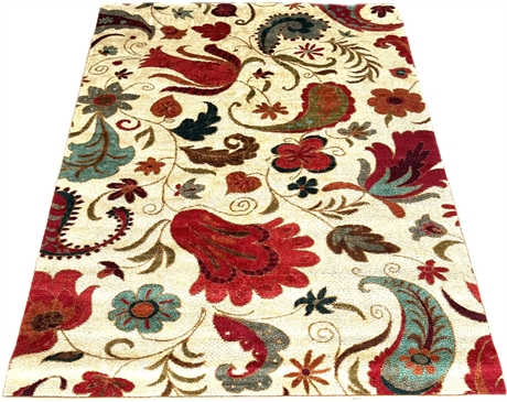 FLORAL INDOOR AREA RUG