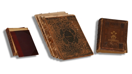 Antique Leather Bound Book for Restoration