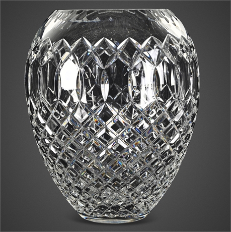 Ceska “Canterbury” Cut Crystal Vase — 10.5" Handcrafted, 7 lbs
