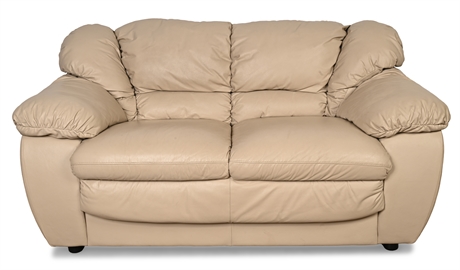 Italian Leather Loveseat — Elegant Design, Luxurious Comfort