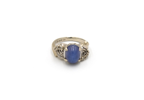 Oval Purple Gemstone Ring, Size 3.25, Stamped 14K
