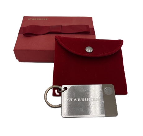 Starbucks Limited Edition Sterling Silver (.925) Mini Keychain Gift Card.