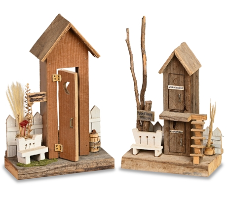 Outhouse Rustic Sculptures