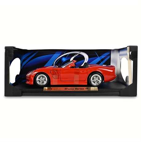 Maisto 1:18 Shelby Series 1 – Red with White Stripes