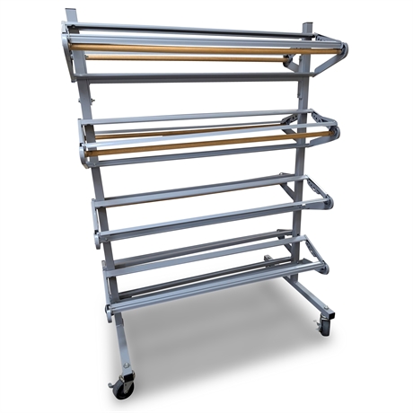 8-Roll Art Paper Roll Dispenser Rack & Cutter – Model 9701233