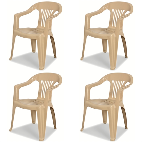 U.S. Leisure Plastic Stacking Patio Chairs