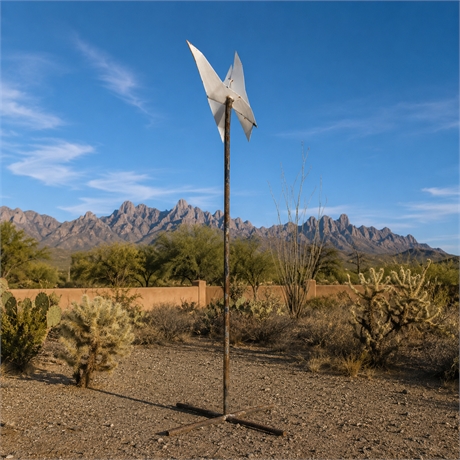 10 Ft Folded Steel Bird Sculpture — Modernist Outdoor Yard Art